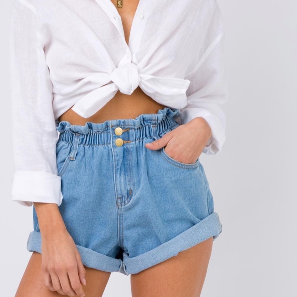Princess Polly Paper Bag Jean Shorts